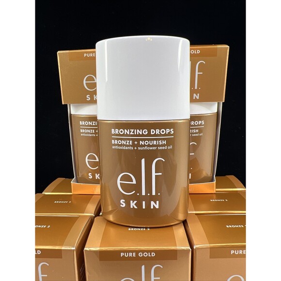 e.l.f. Bronzing Drops Pure Gold New Product NIB 1 Full Sz Can Mix In Moisturizer - Picture 11 of 11